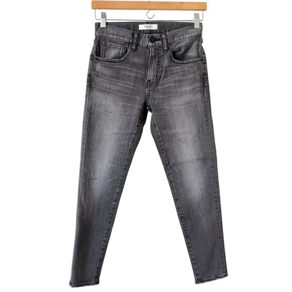 MOUSSY VINTAGE Jeans Womens 24 Denim Washed Gray Skinny Distressed Made Japan - Picture 1 of 9